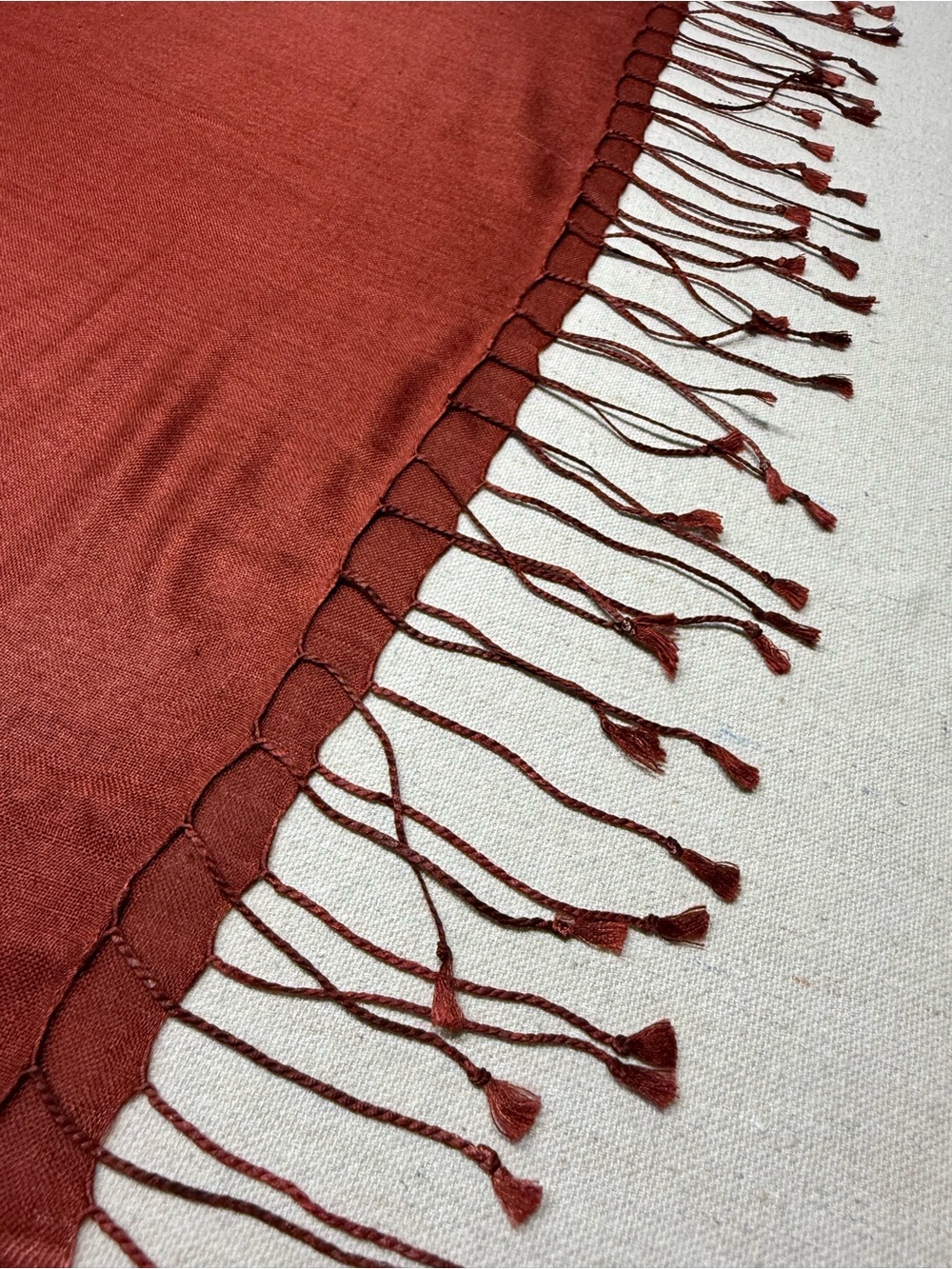 Women's Rust Patterned Scarf - Picture 4 of 5